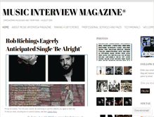 Tablet Screenshot of musicinterviewmagazine.com